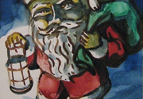 Santa with Lantern