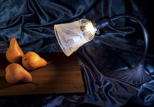  Pears in Lamp Light