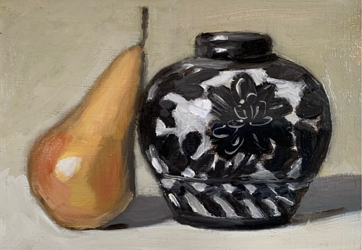 Pear and Vase