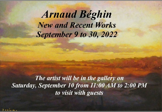 Arnaud Beghin - New and recent works.