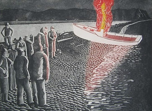 Boat Burning, Advocate Bay, N.S.